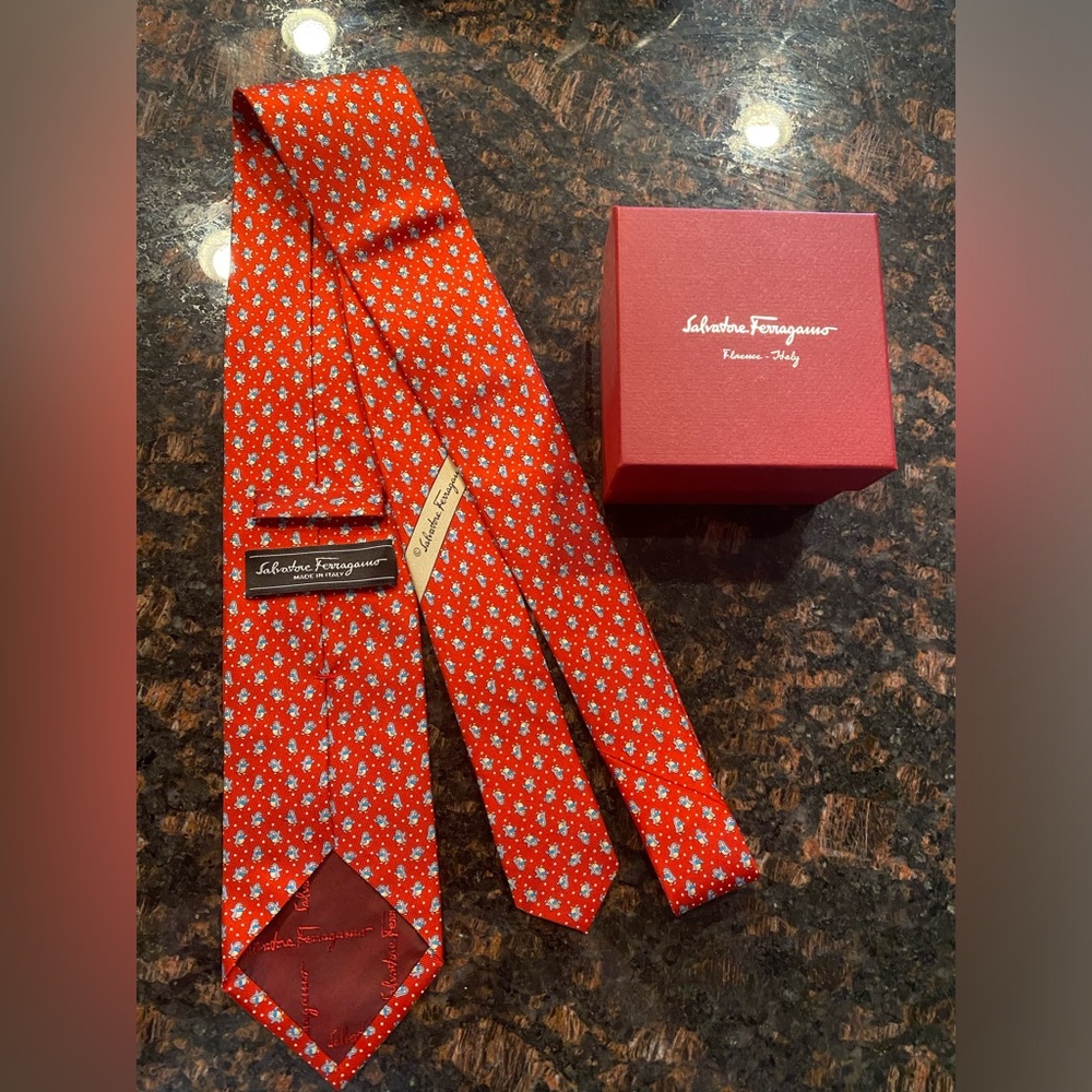 Salvatore Ferragamo Penguins Print Necktie